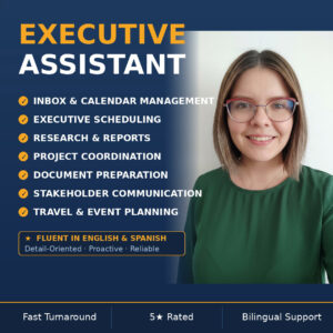 I will be your executive virtual assistant